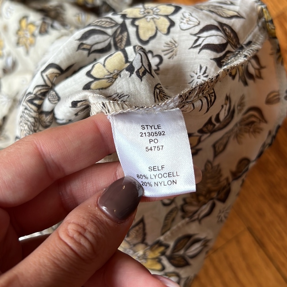 Current Air Floral Split Neck Blouse Anthropologi… - image 5